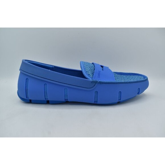 SWIMS Mens Size 11 Sail Blue Printed Penny Slip On Loafers Shoes - Picture 6 of 13